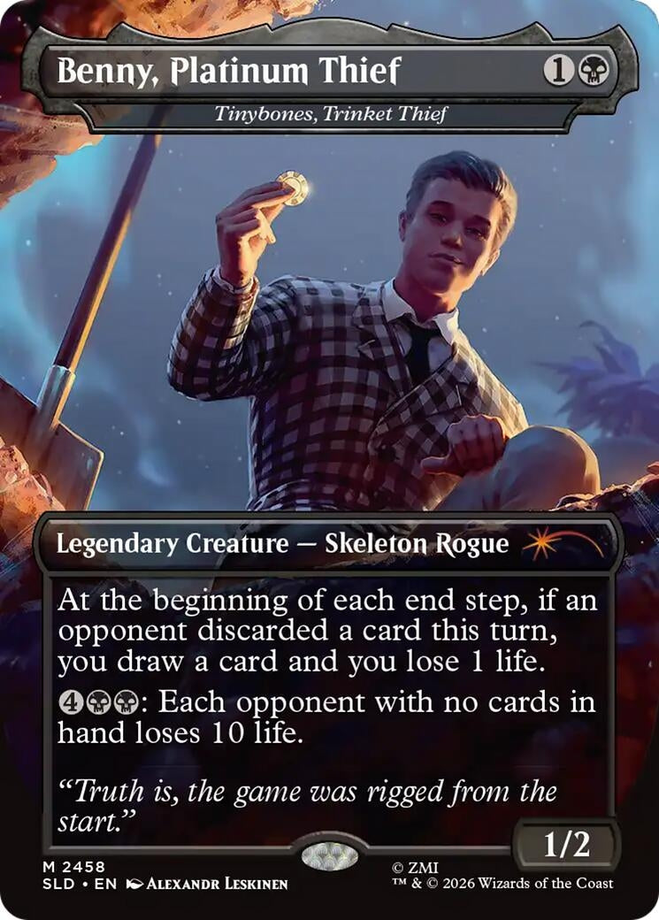 Image for Benny, Platinum Thief - Tinybones, Trinket Thief (Secret Lair Drop Series) (2458) (SLD) - Magic: The Gathering