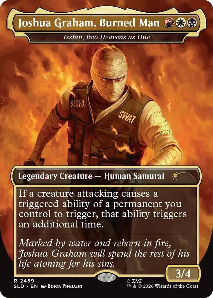 Image for Joshua Graham, Burned Man - Isshin, Two Heavens as One (Secret Lair Drop Series) (2459) (SLD) - Magic: The Gathering