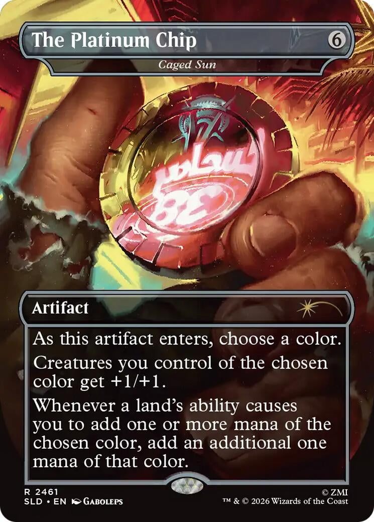 Image for The Platinum Chip - Caged Sun (Secret Lair Drop Series) (2461) (SLD) - Magic: The Gathering
