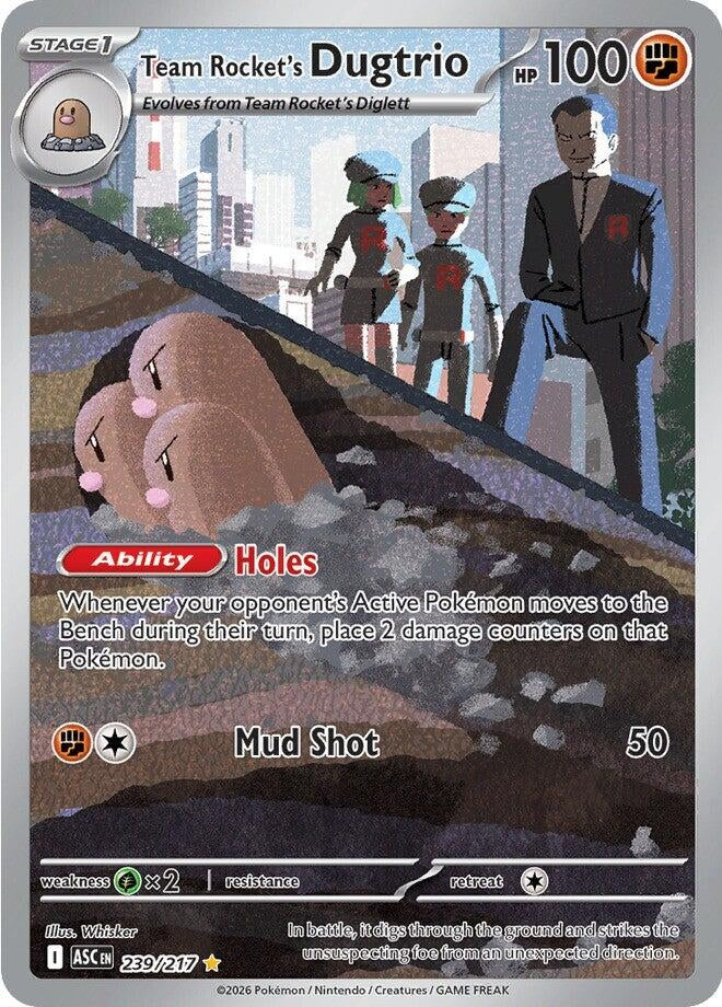 Image for Team Rocket's Dugtrio (ME: Ascended Heroes) (239/217) - Pokemon