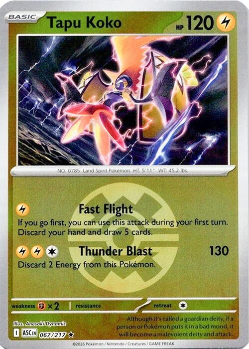 Tapu Koko (Quick Ball) (ME: Ascended Heroes) (067/217)