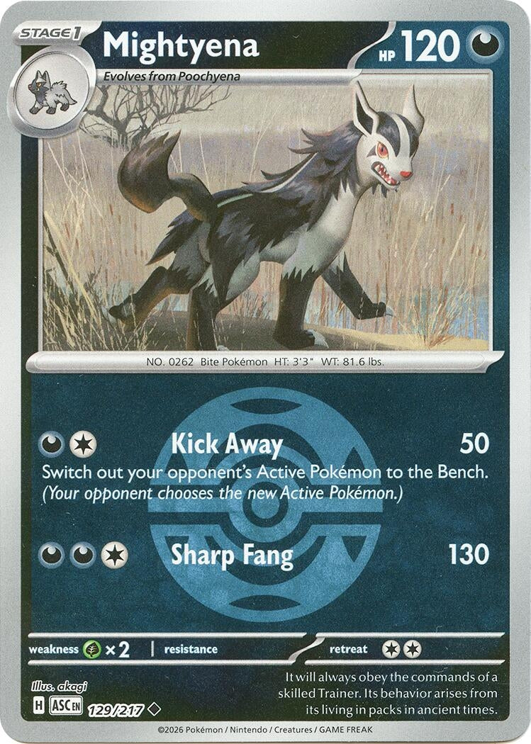 Mightyena - 129/217 (Dusk Ball) (ME: Ascended Heroes) (129/217)