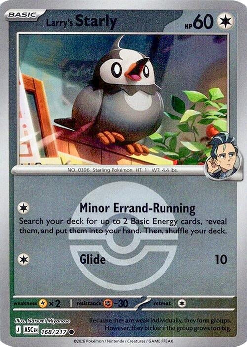 Larry's Starly (Poke Ball) (ME: Ascended Heroes) (168/217)