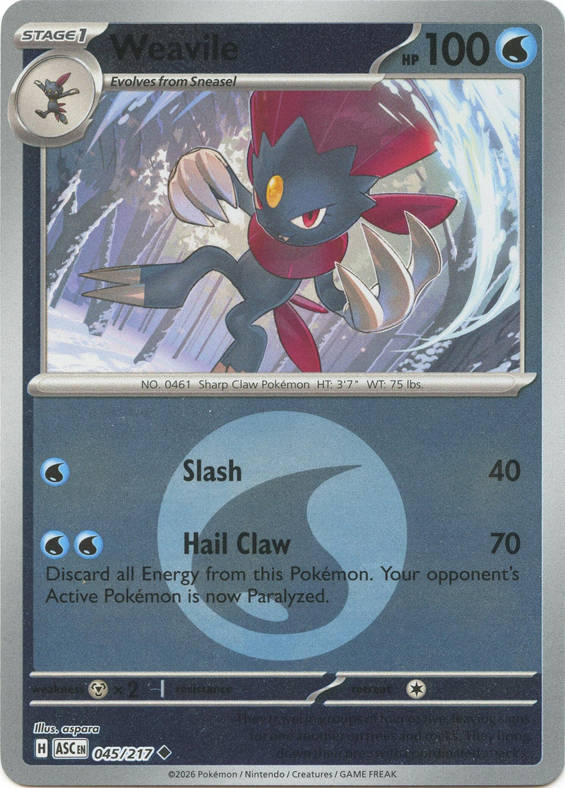 Weavile - 045/217 (Energy Symbol Pattern) (ME: Ascended Heroes) (045/217)