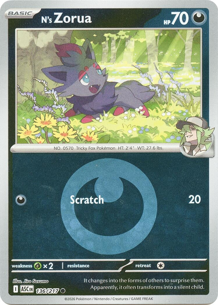 N's Zorua (Energy Symbol Pattern) (ME: Ascended Heroes) (136/217)