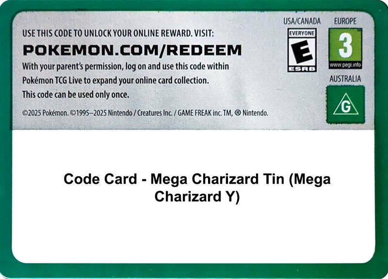 Image for Code Card - Mega Charizard Tin (Mega Charizard Y) (Miscellaneous Cards & Products) - Pokemon