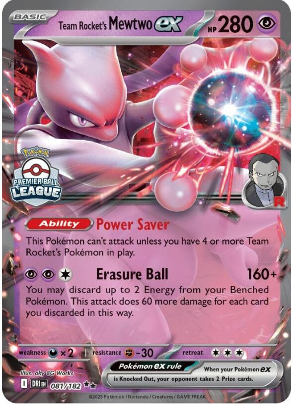 Image for Team Rocket's Mewtwo ex (League & Championship Cards) (081/182) - Pokemon