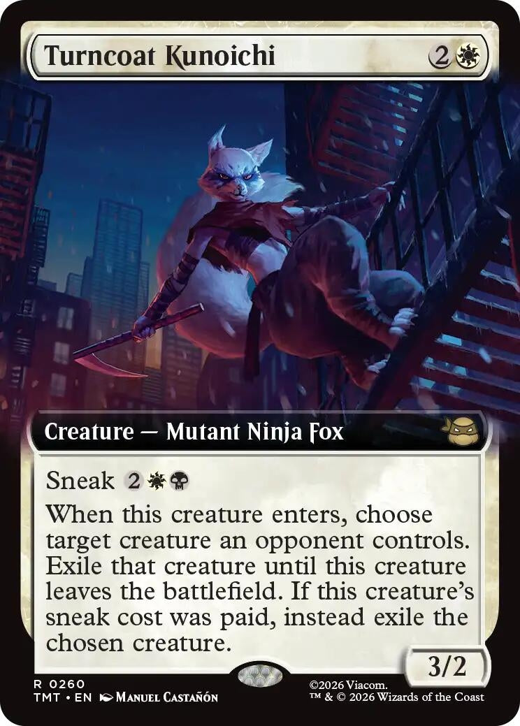 Image for Turncoat Kunoichi (Extended Art) (Teenage Mutant Ninja Turtles) (260) - Magic: The Gathering