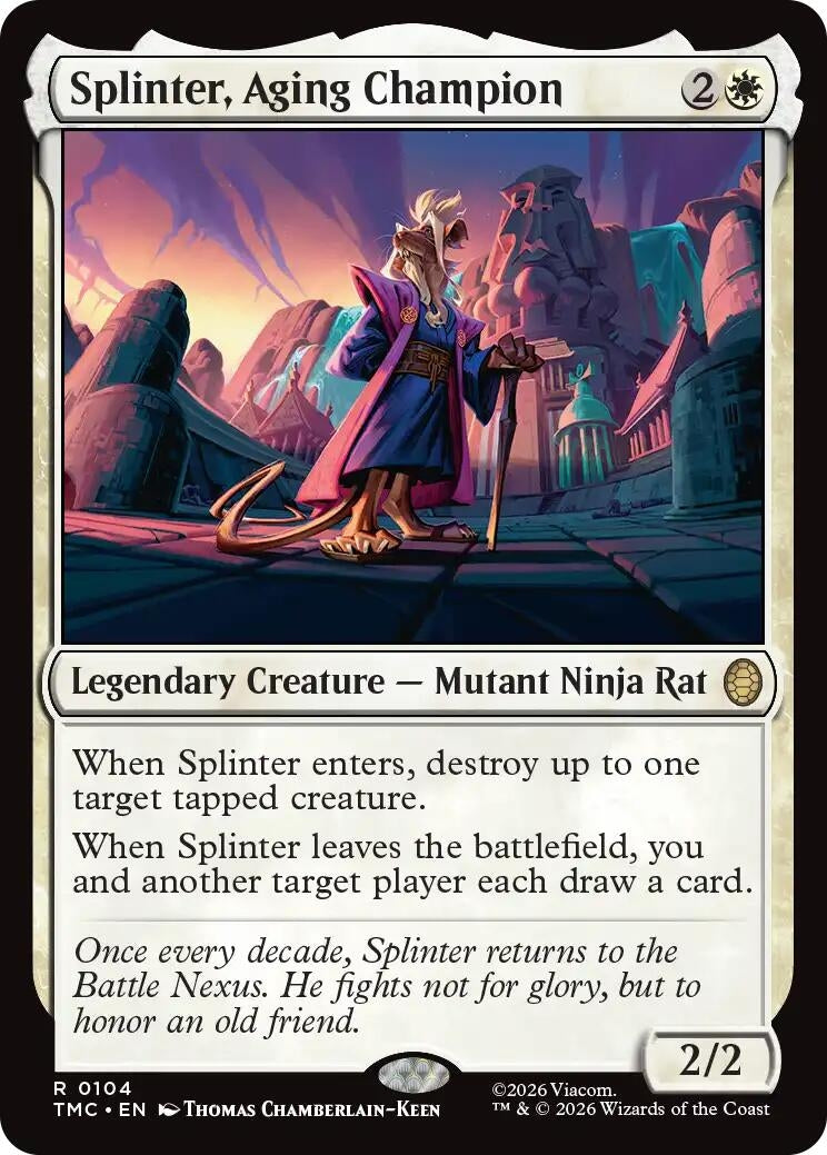 Image for Splinter, Aging Champion (Teenage Mutant Ninja Turtles) (104) - Magic: The Gathering