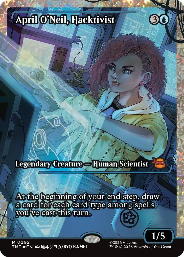 April O'Neil, Hacktivist (0292) (Showcase) (Fracture Foil) (Teenage Mutant Ninja Turtles) (292)