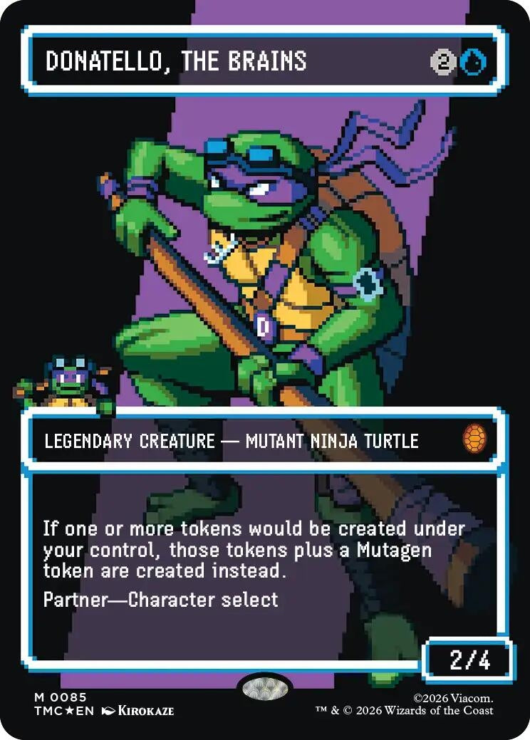 Image for Donatello, the Brains (0085) (Borderless) (Surge Foil) (Teenage Mutant Ninja Turtles) (85) - Magic: The Gathering