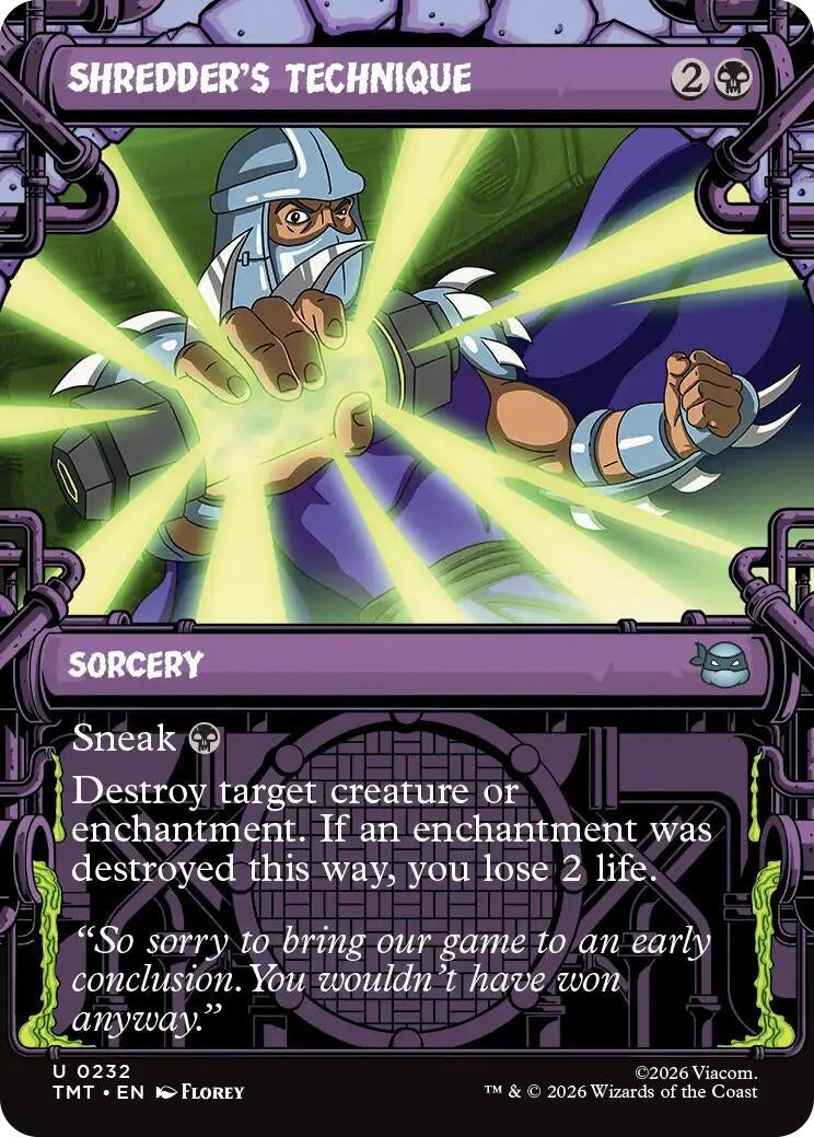 Image for Shredder's Technique (Showcase) (Teenage Mutant Ninja Turtles) (232) - Magic: The Gathering