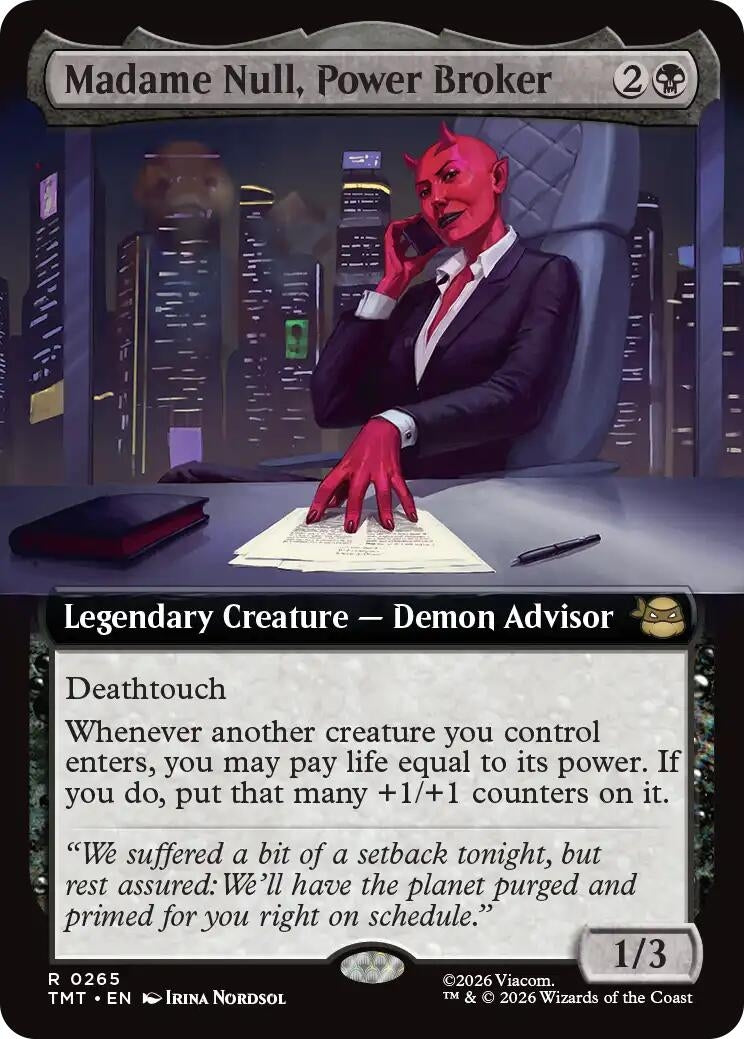Image for Madame Null, Power Broker (Extended Art) (Teenage Mutant Ninja Turtles) (265) - Magic: The Gathering