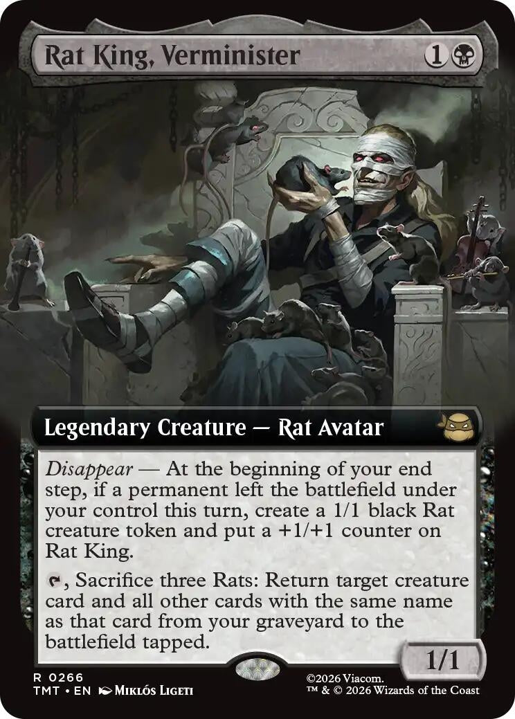 Image for Rat King, Verminister (Extended Art) (Teenage Mutant Ninja Turtles) (266) - Magic: The Gathering
