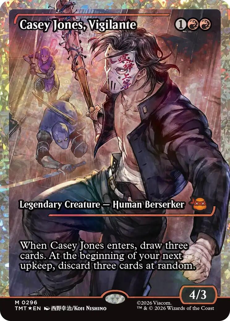 Image for Casey Jones, Vigilante (0296) (Showcase) (Fracture Foil) (Teenage Mutant Ninja Turtles) (296) - Magic: The Gathering