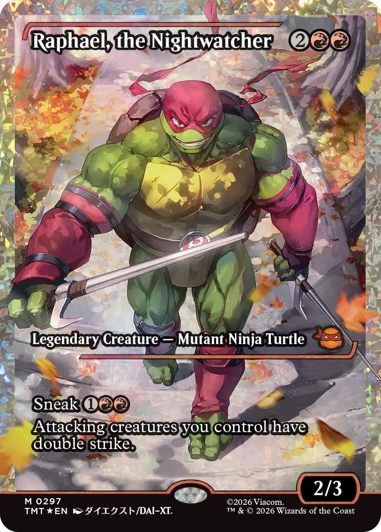 Image for Raphael, the Nightwatcher (Showcase) (Fracture Foil) (Teenage Mutant Ninja Turtles) (297) - Magic: The Gathering