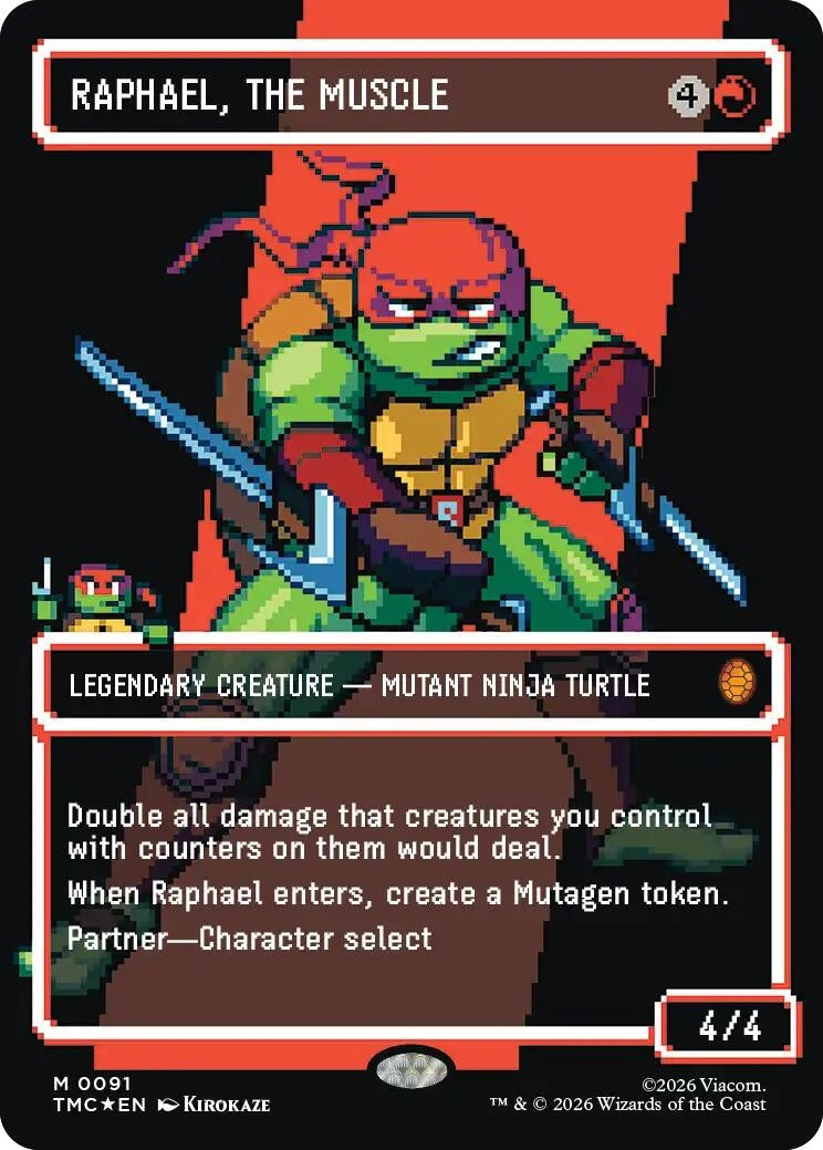 Image for Raphael, the Muscle (0091) (Borderless) (Surge Foil) (Teenage Mutant Ninja Turtles) (91) - Magic: The Gathering