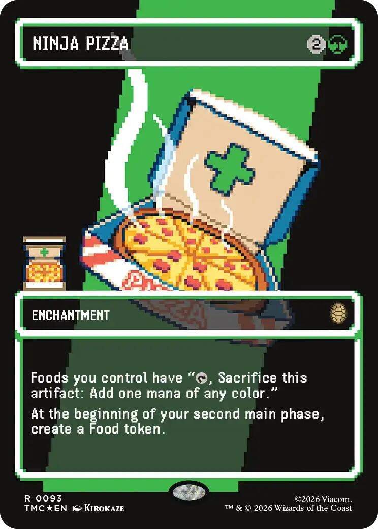 Image for Ninja Pizza (Borderless) (Surge Foil) (Teenage Mutant Ninja Turtles) (93) - Magic: The Gathering