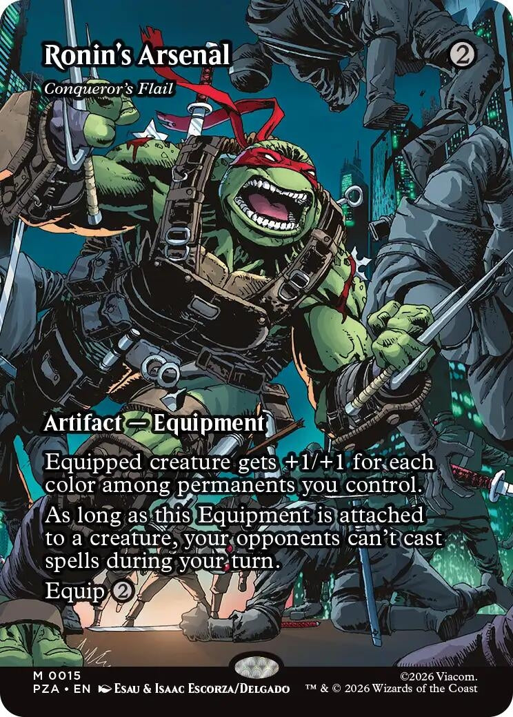 Image for Ronin's Arsenal - Conqueror's Flail (Borderless) (Teenage Mutant Ninja Turtles Eternal-Legal) (15) - Magic: The Gathering