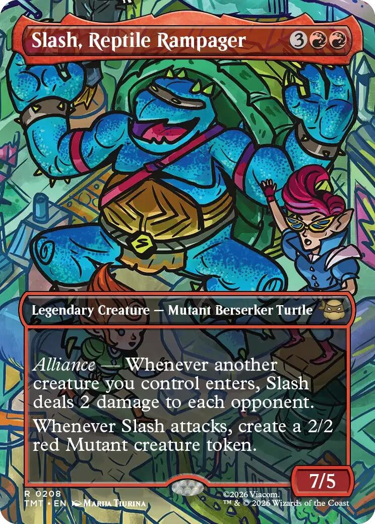 Image for Slash, Reptile Rampager (Borderless) (Teenage Mutant Ninja Turtles) (208) - Magic: The Gathering