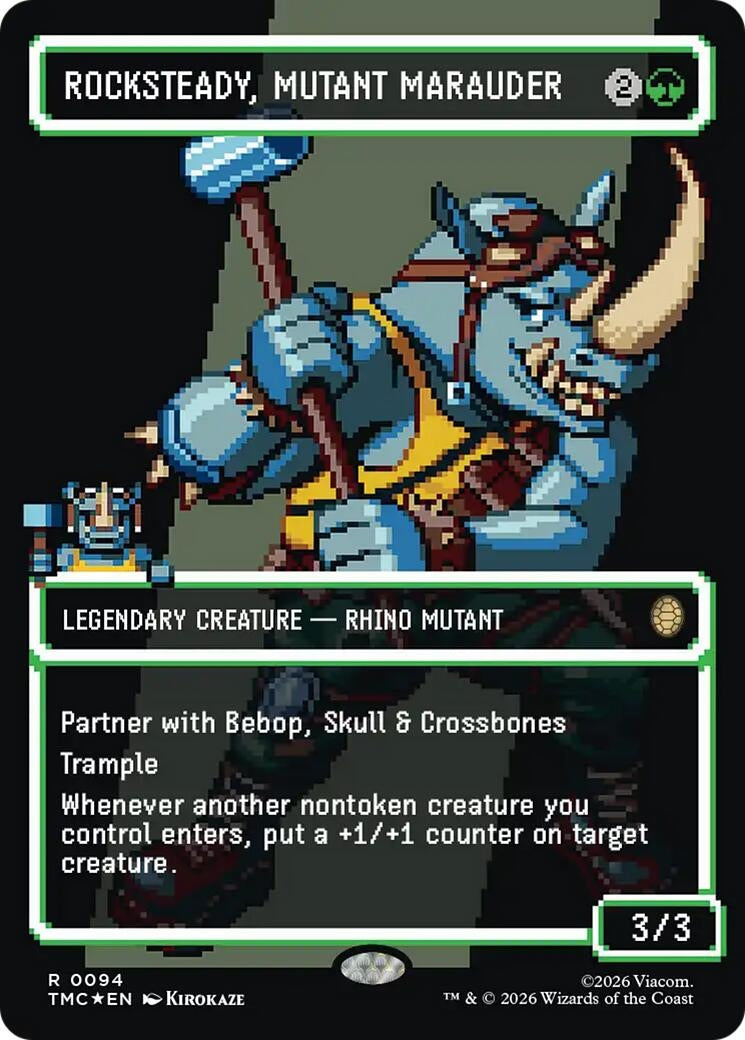 Image for Rocksteady, Mutant Marauder (Borderless) (Surge Foil) (Teenage Mutant Ninja Turtles) (94) - Magic: The Gathering