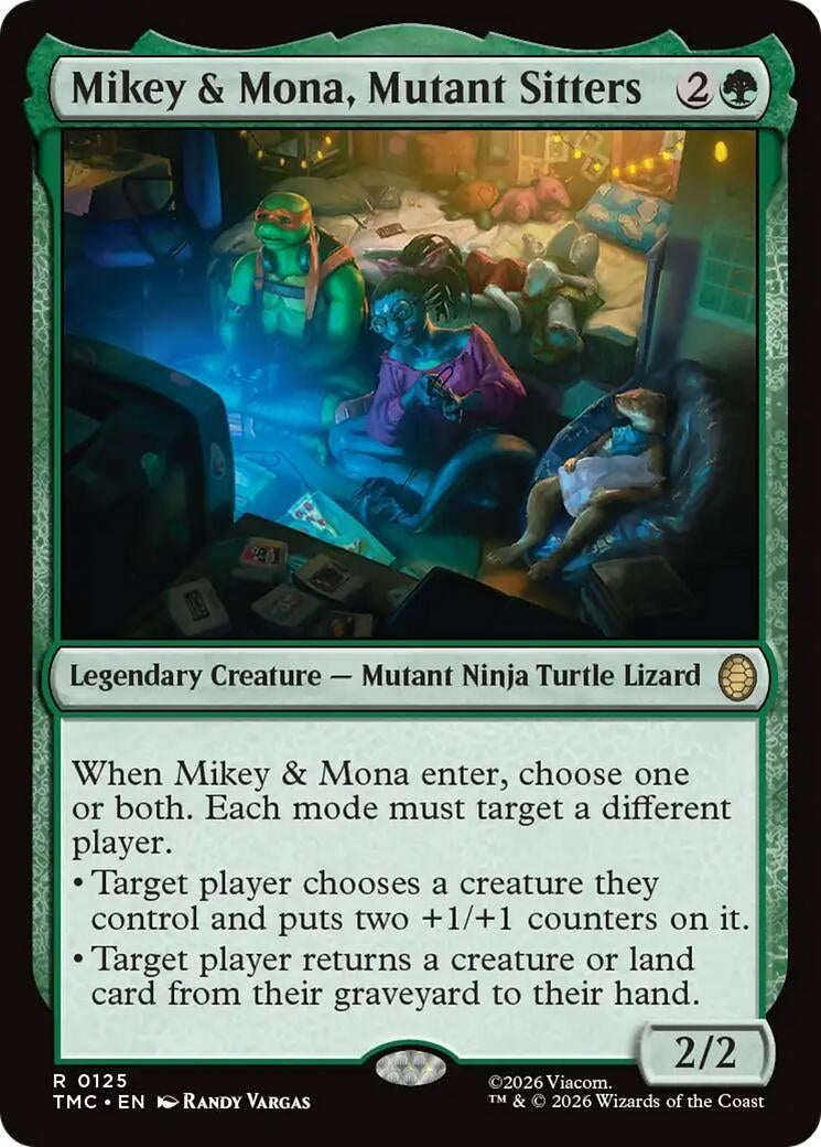 Image for Mikey & Mona, Mutant Sitters (Teenage Mutant Ninja Turtles) (125) - Magic: The Gathering