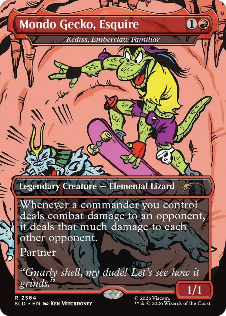 Image for Mondo Gecko, Esquire - Kediss, Emberclaw Familiar (Secret Lair Drop Series) (2364) (SLD) - Magic: The Gathering