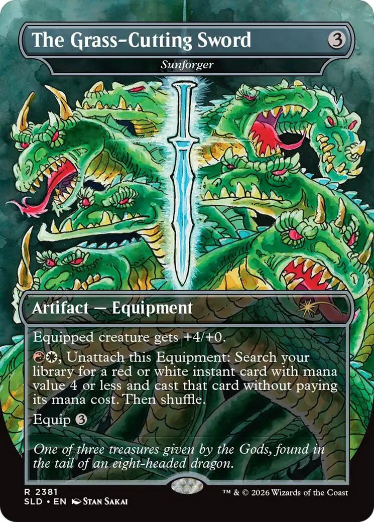 Image for The Grass-Cutting Sword - Sunforger (Secret Lair Drop Series) (2381) (SLD) - Magic: The Gathering