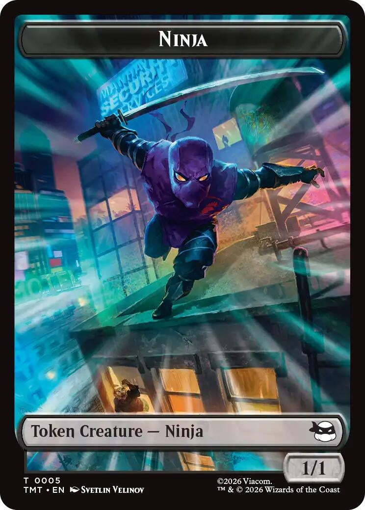 Image for Ninja // Food Double-Sided Token (Teenage Mutant Ninja Turtles) (5 // 8) - Magic: The Gathering