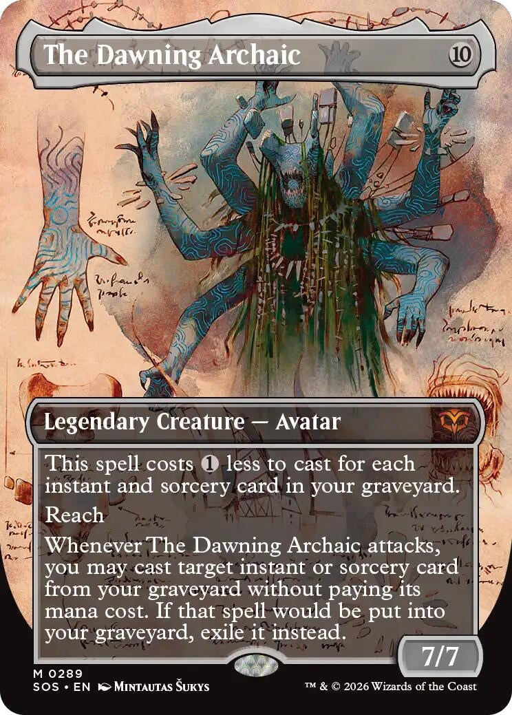 Image for The Dawning Archaic (Borderless) (Secrets of Strixhaven) (289) - Magic: The Gathering