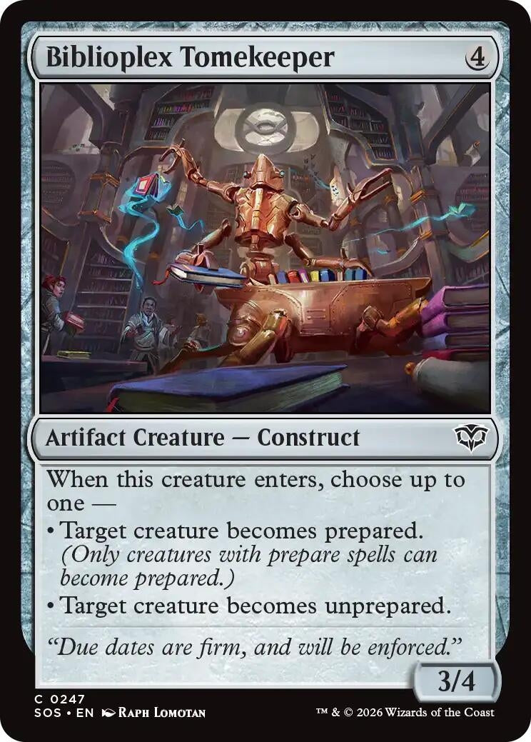 Image for Biblioplex Tomekeeper (Secrets of Strixhaven) (247) - Magic: The Gathering