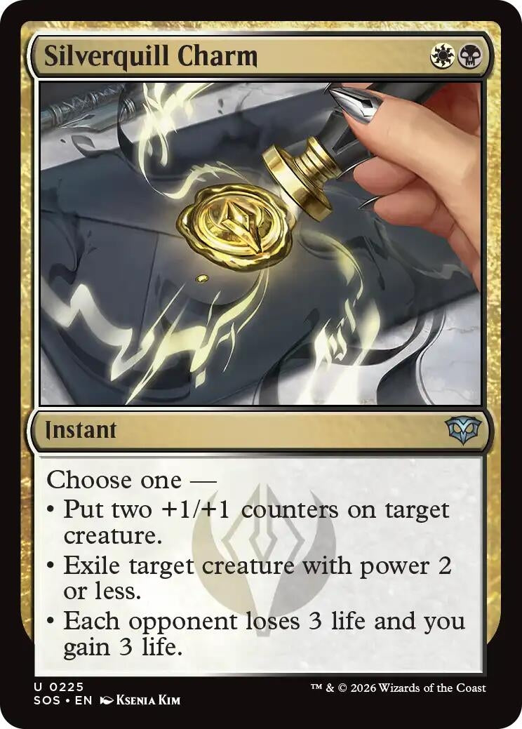 Image for Silverquill Charm (Secrets of Strixhaven) (225) - Magic: The Gathering