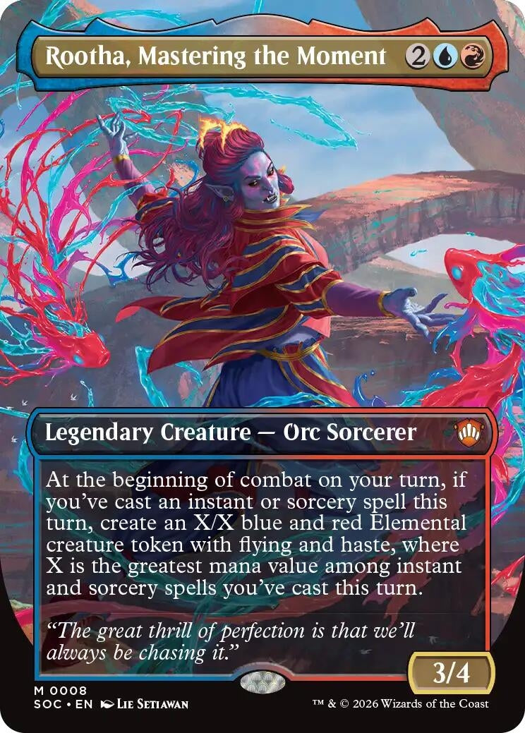 Image for Rootha, Mastering the Moment (Borderless) (Secrets of Strixhaven) (8) - Magic: The Gathering