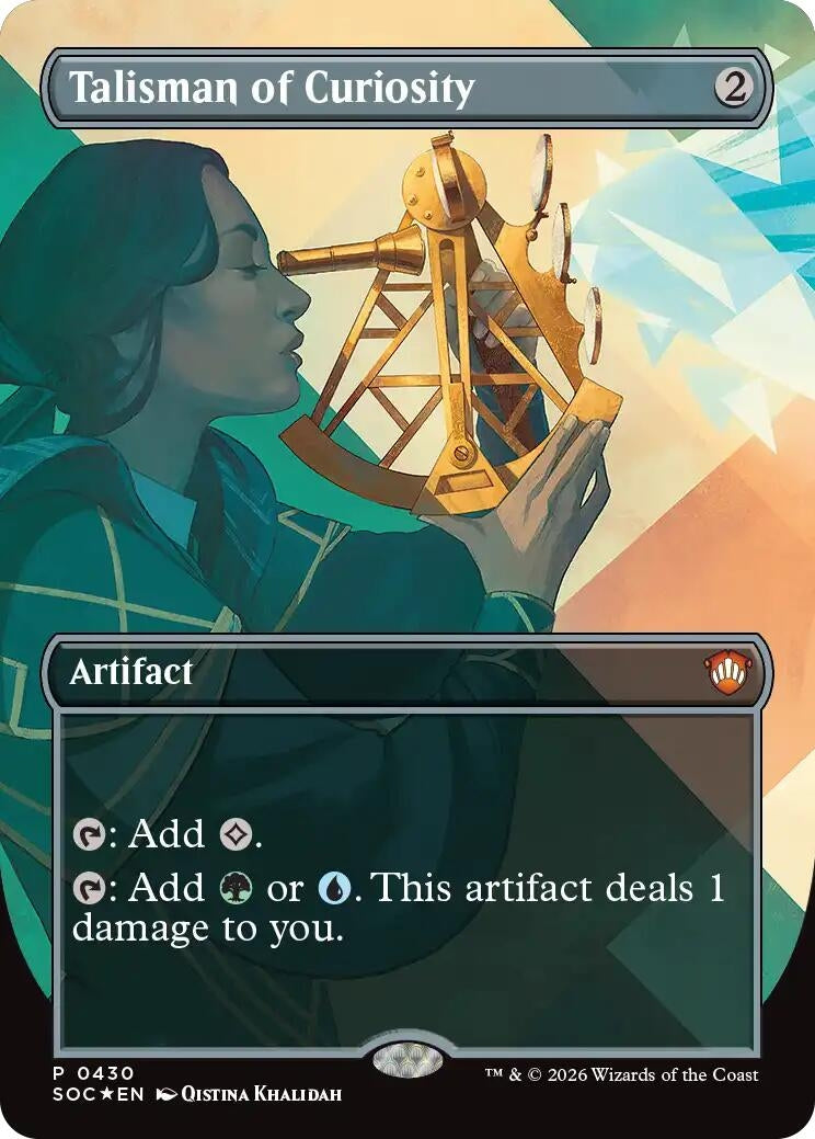 Image for Talisman of Curiosity (Borderless) (Secrets of Strixhaven) (430) - Magic: The Gathering