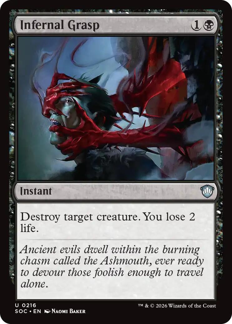 Image for Infernal Grasp (Secrets of Strixhaven) (216) - Magic: The Gathering