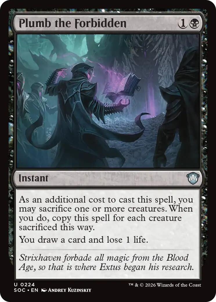 Image for Plumb the Forbidden (Secrets of Strixhaven) (224) - Magic: The Gathering