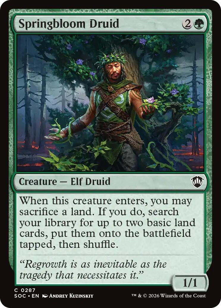 Image for Springbloom Druid (Secrets of Strixhaven) (287) - Magic: The Gathering