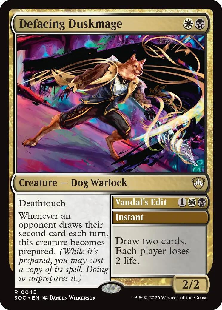 Image for Defacing Duskmage (Commander: Secrets of Strixhaven) (45) - Magic: The Gathering