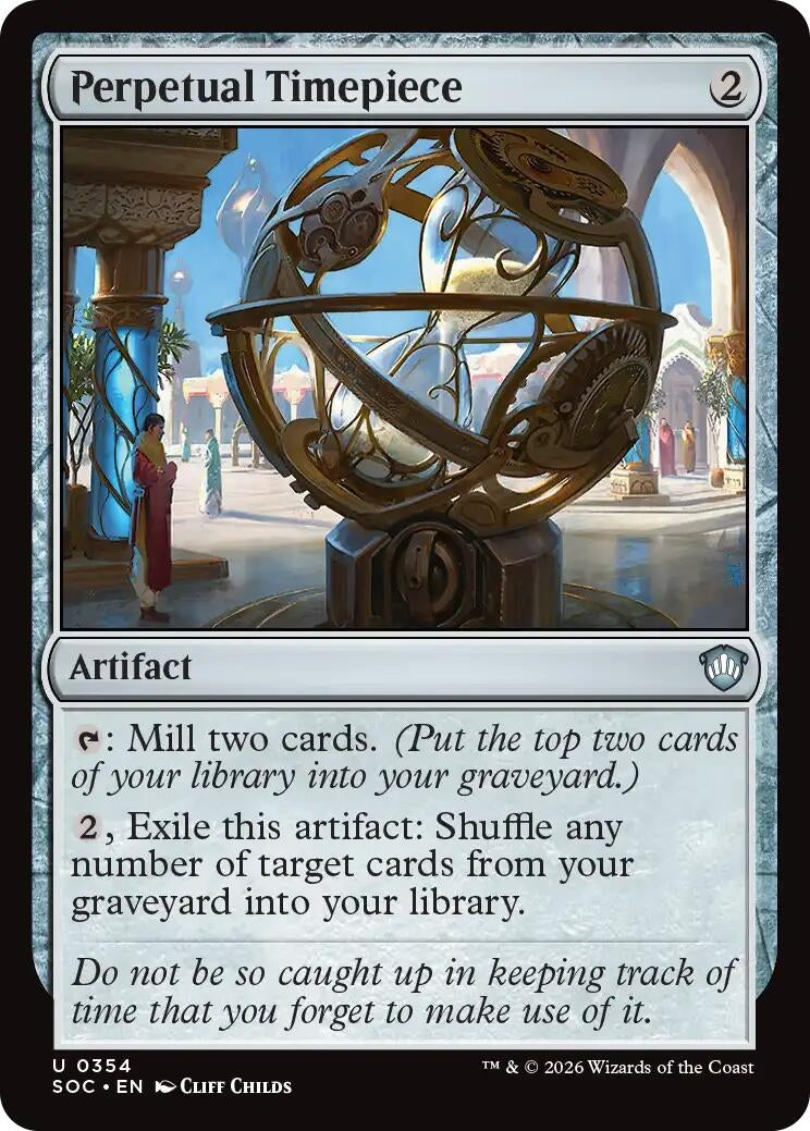 Image for Perpetual Timepiece (Commander: Secrets of Strixhaven) (354) - Magic: The Gathering
