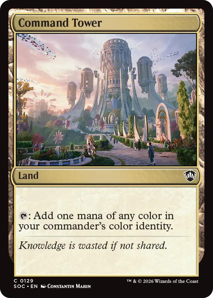 Image for Command Tower (Commander: Secrets of Strixhaven) (129) - Magic: The Gathering