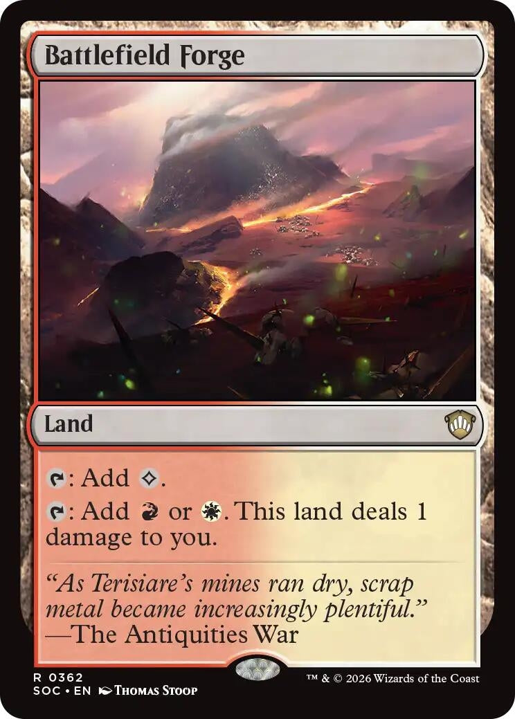 Image for Battlefield Forge (Commander: Secrets of Strixhaven) (362) - Magic: The Gathering