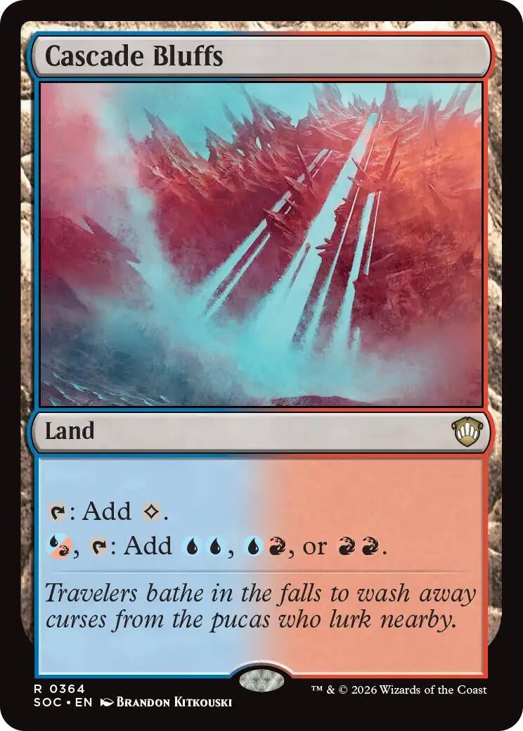 Image for Cascade Bluffs (Commander: Secrets of Strixhaven) (364) - Magic: The Gathering
