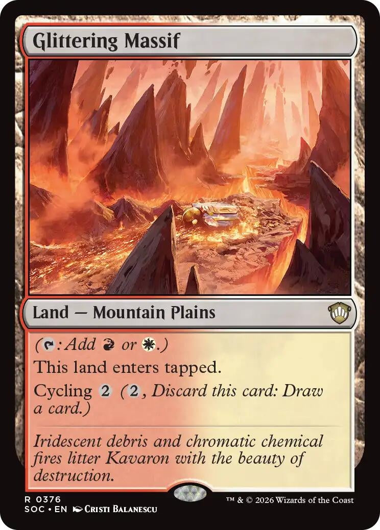Image for Glittering Massif (Commander: Secrets of Strixhaven) (376) - Magic: The Gathering