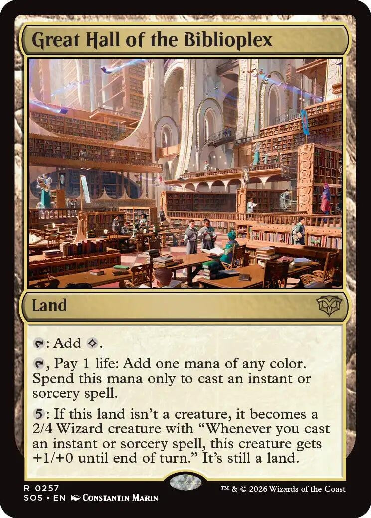Image for Great Hall of the Biblioplex (Secrets of Strixhaven) (257) - Magic: The Gathering