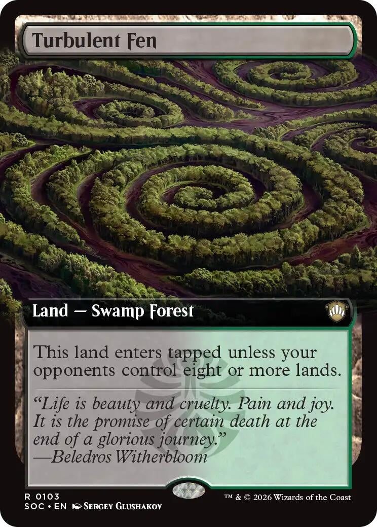 Image for Turbulent Fen (Extended Art) (Commander: Secrets of Strixhaven) (103) - Magic: The Gathering
