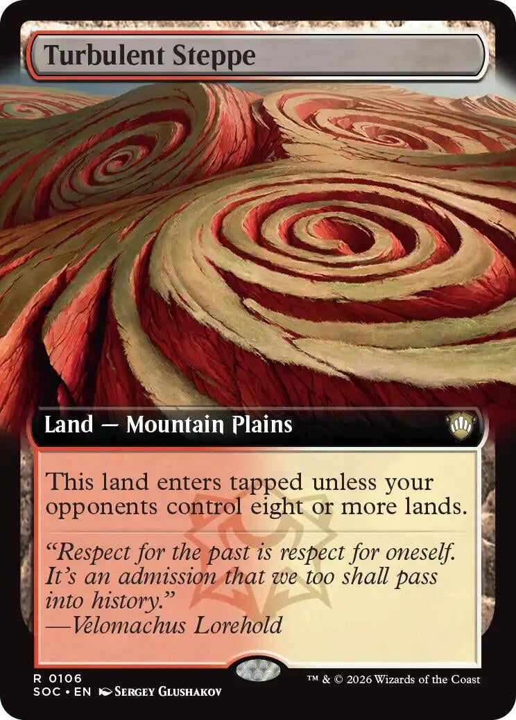 Image for Turbulent Steppe (Extended Art) (Commander: Secrets of Strixhaven) (106) - Magic: The Gathering