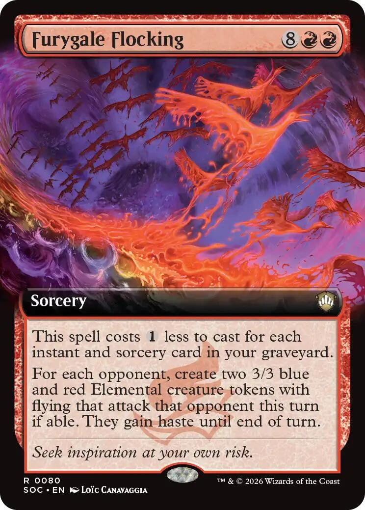 Image for Furygale Flocking (Extended Art) (Commander: Secrets of Strixhaven) (80) - Magic: The Gathering