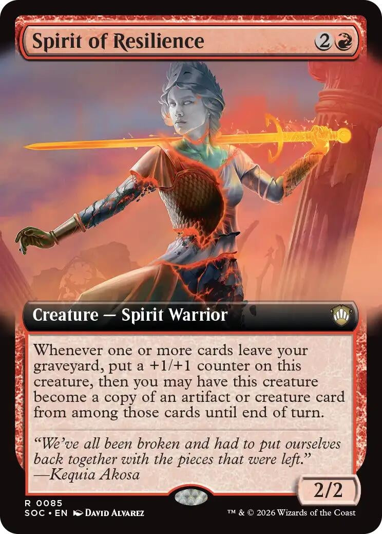 Image for Spirit of Resilience (Extended Art) (Commander: Secrets of Strixhaven) (85) - Magic: The Gathering