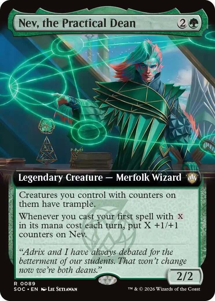 Image for Nev, the Practical Dean (Extended Art) (Commander: Secrets of Strixhaven) (89) - Magic: The Gathering