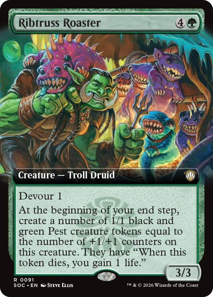 Image for Ribtruss Roaster (Extended Art) (Commander: Secrets of Strixhaven) (91) - Magic: The Gathering